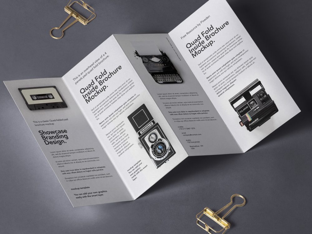 4 Fold Brochure Mockup