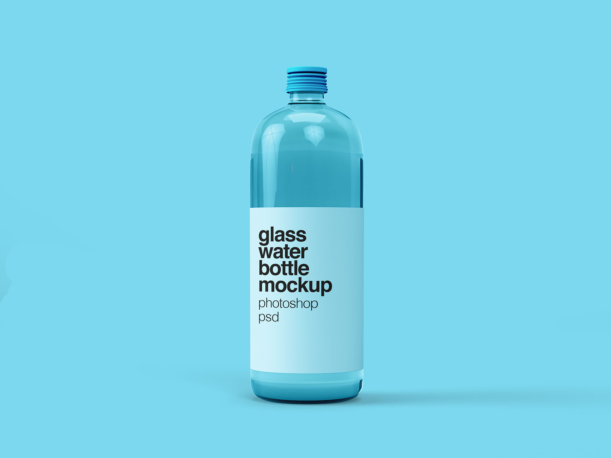 Free Glass Water Bottle Mockup Psd 2021 Daily Mockup