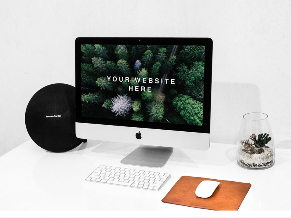 iMac Mockup Free PSD Template