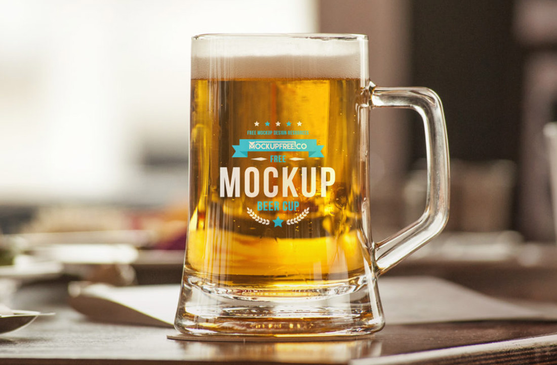 Download Beer Mug Mockup Free PSD Template 2021 - Daily Mockup
