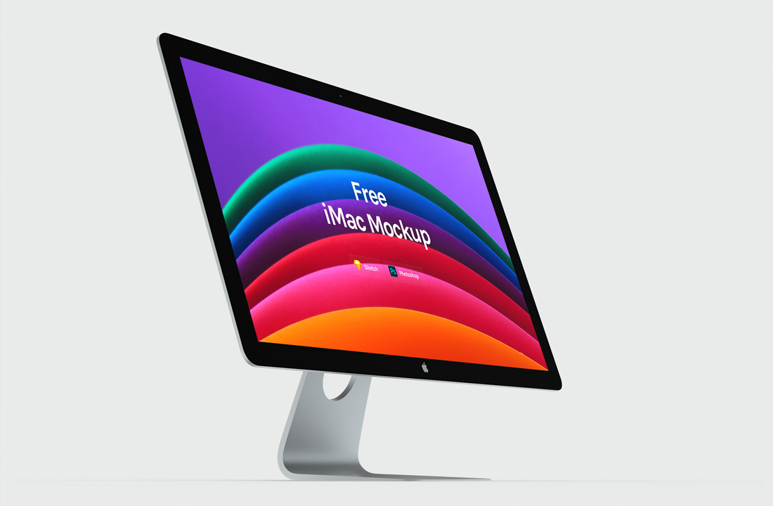 Download Free Apple iMac Mockup PSD Template 2020 - Daily Mockup