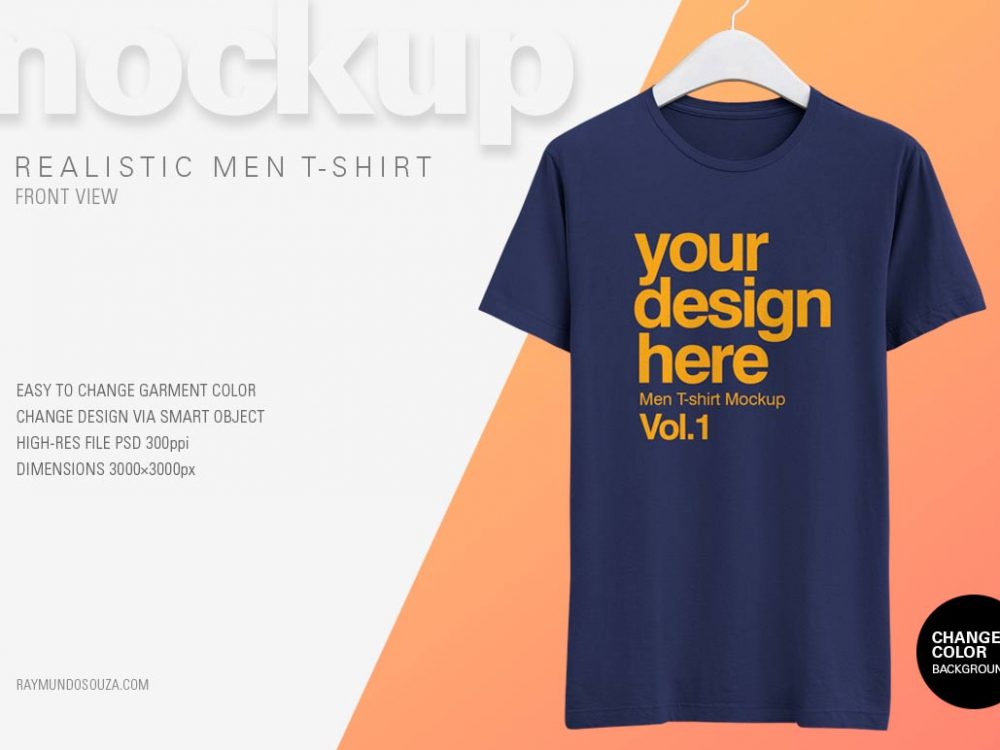 Download Men T-Shirt Mockup Free PSD Template 2021 - Daily Mockup