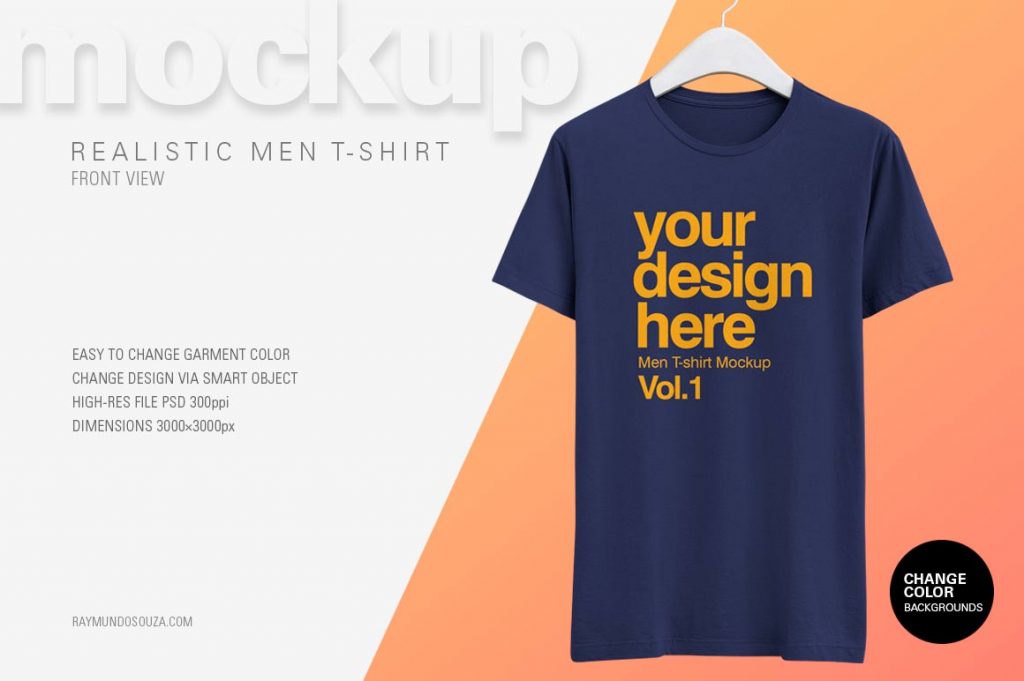 Men T-Shirt Mockup Free