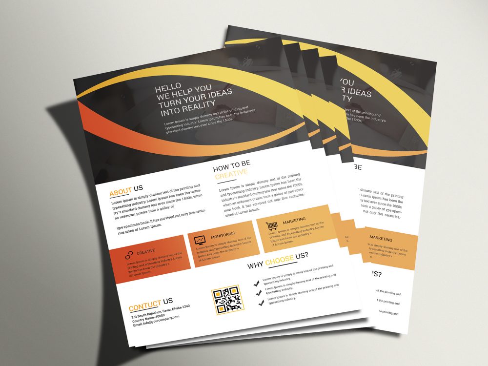 Corporate PSD Flyer Mockup