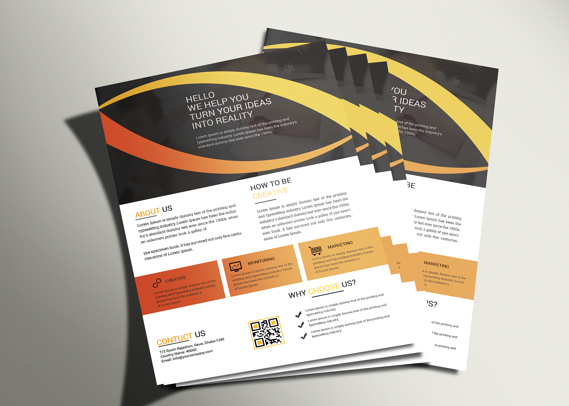 Download Best Corporate PSD Flyer Mockup Template Free 2020 2021 - Daily Mockup