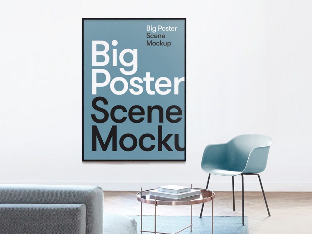 Download Big Poster Scene Mockup Free Psd 2020 Daily Mockup PSD Mockup Templates