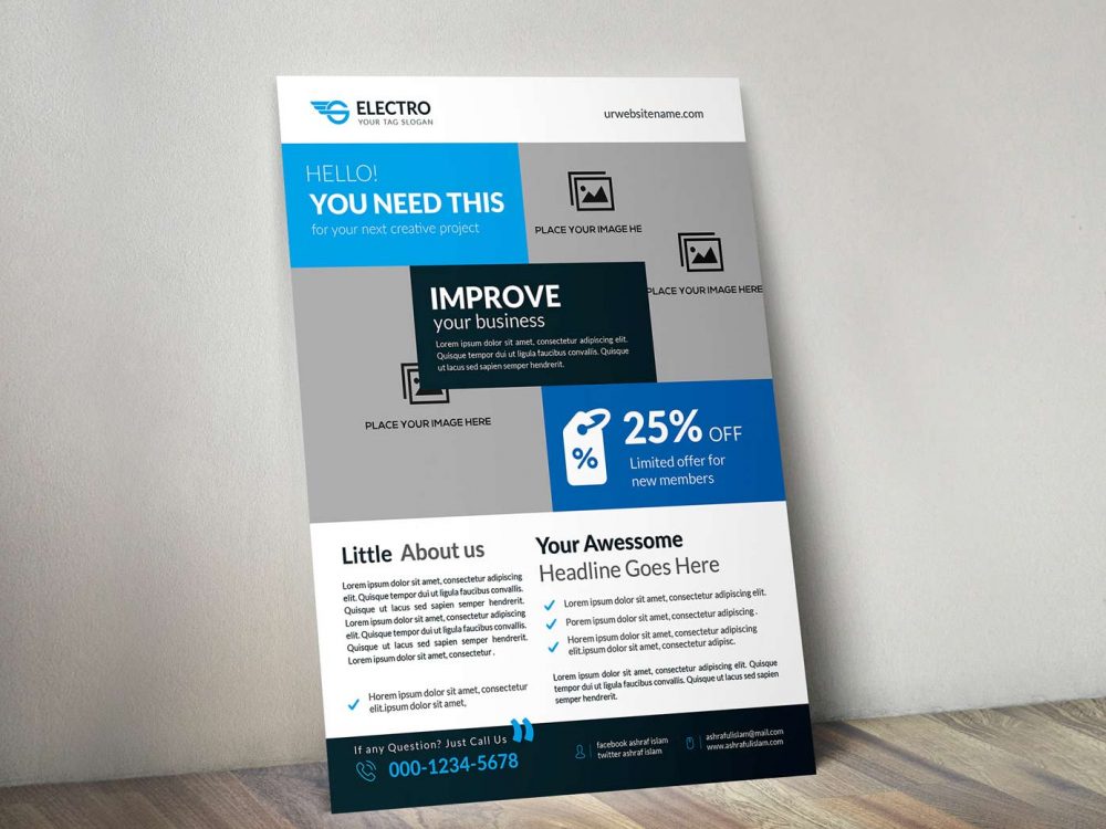 Free Business Flyer Mockup