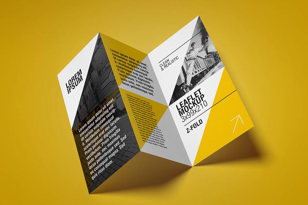 3 Fold Flyer Mockup