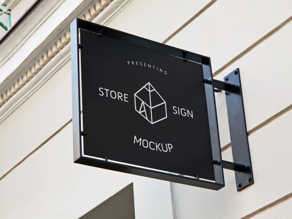 Download Free Store Signboard Mockup Template 2020 - Daily Mockup