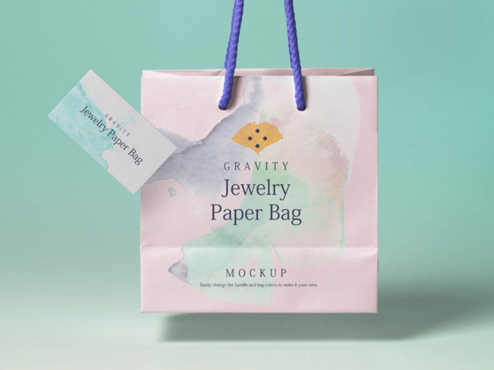Paper bag free mockup