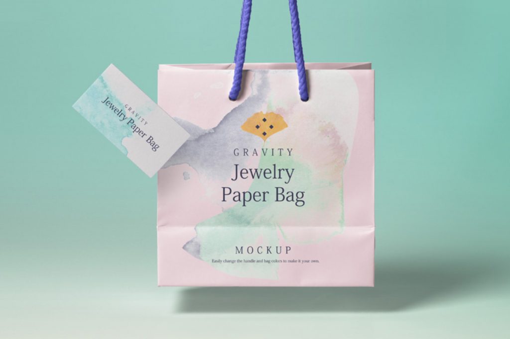 Paper bag free mockup