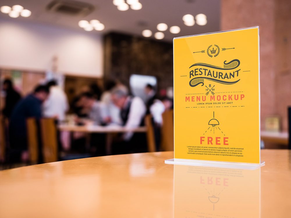 Free Restaurant Menu Mockup