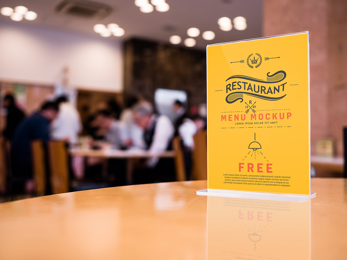 Free Restaurant Menu Mockup PSD Template 2021 - Daily Mockup