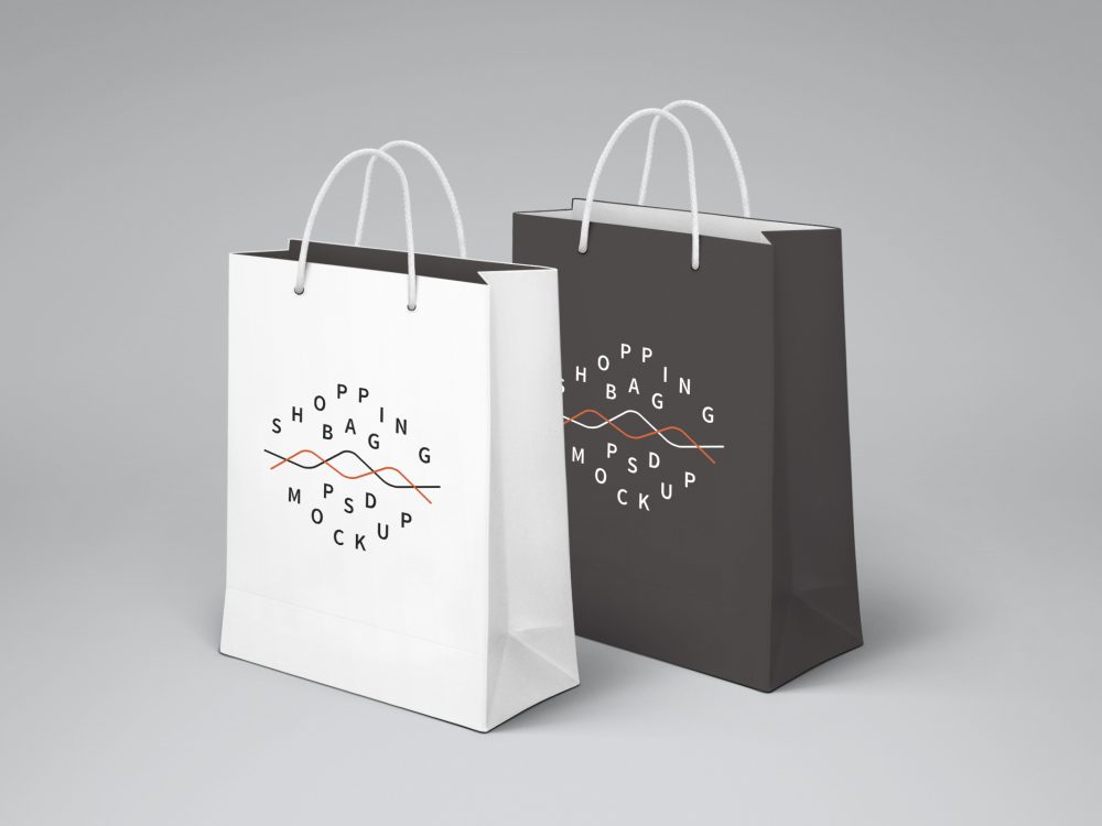 Free Shopping Paper Bag Mockup PSD 2023 - Daily Mockup