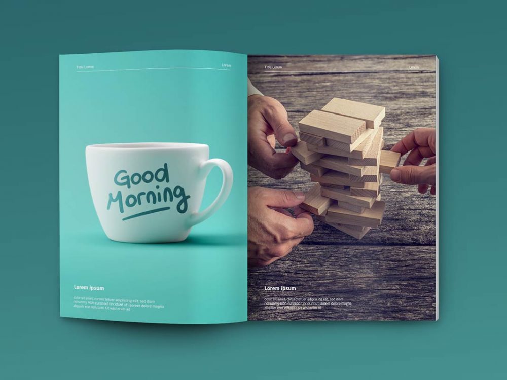 Free A4 Magazine Mockup