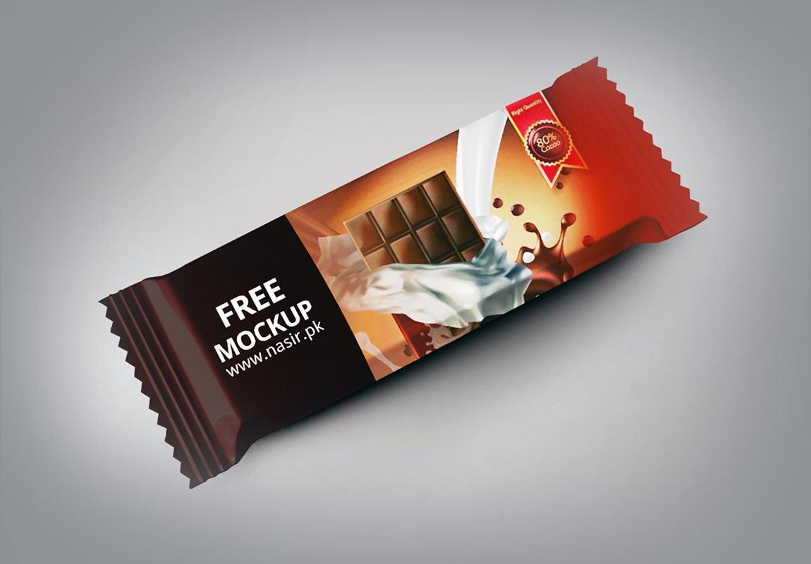 Free Chocolate Bar Packaging Mockup PSD 2023 - Daily Mockup