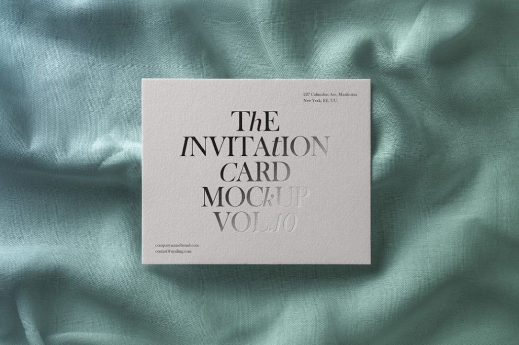 Invitation Card Free Mockup PSD