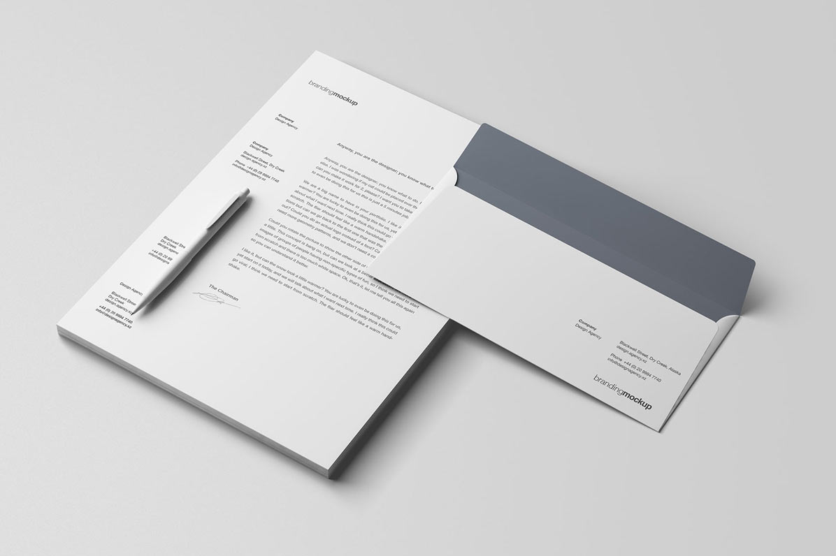 Letter With Envelope Mockup Free Psd Template 2023 Da - vrogue.co