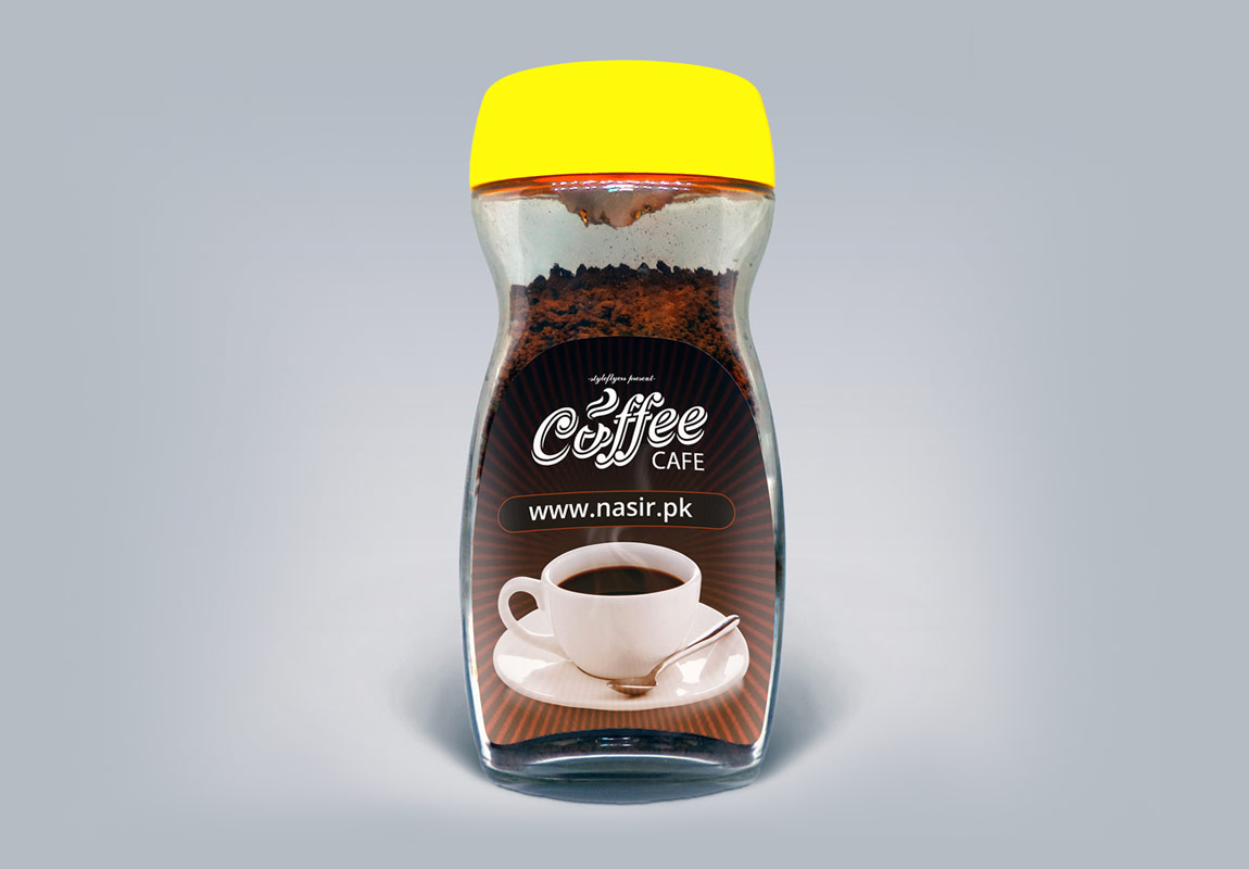 Instant Coffee Glass Jar Mockup - Free Download Images High