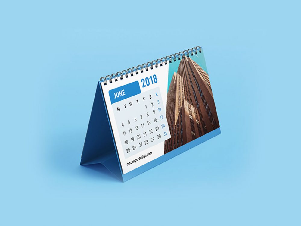 Free Desk Calendar Mockup