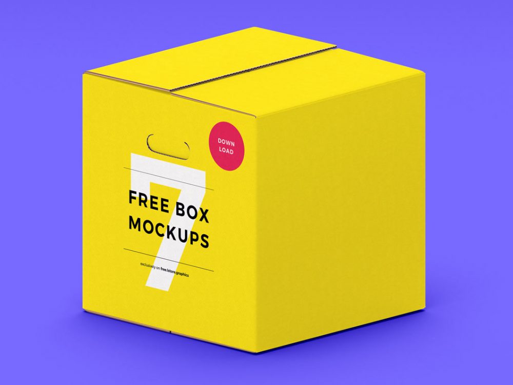 Free Box Packaging Mock-up