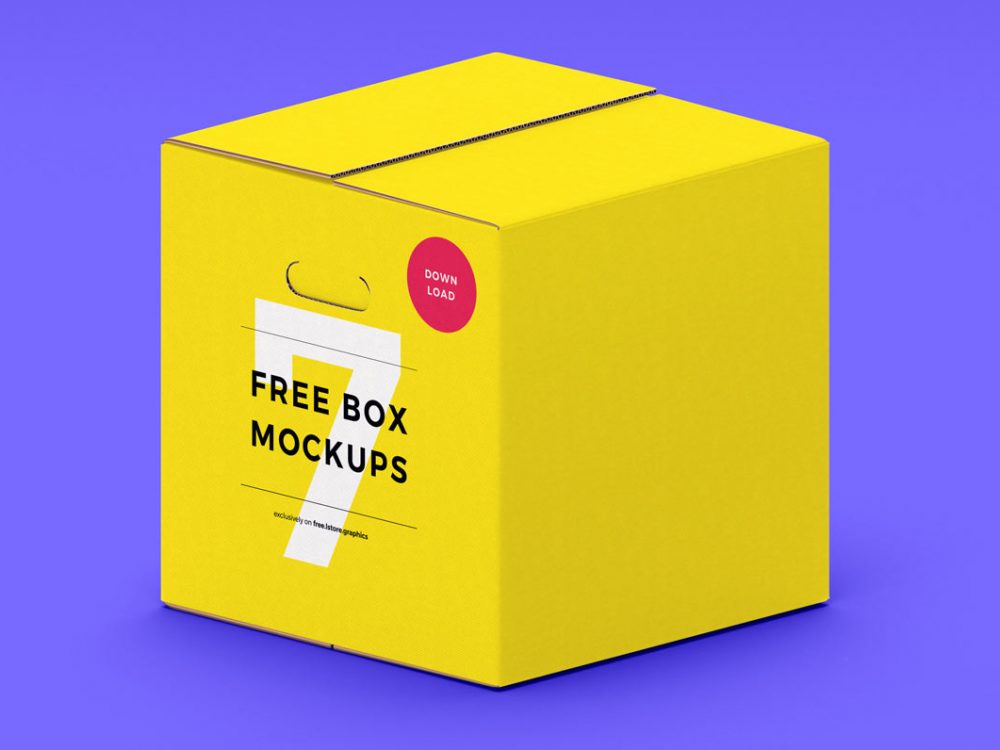 Download Free Box Packaging Mock-up PSD 2020 - Daily Mockup