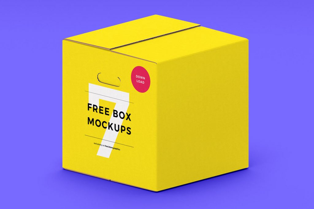 Free Box Packaging Mock-up