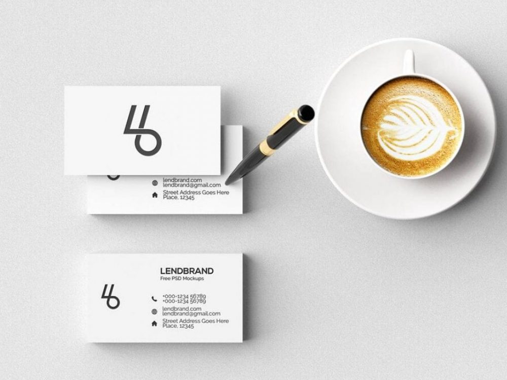 Free Business Card PSD Mock-up