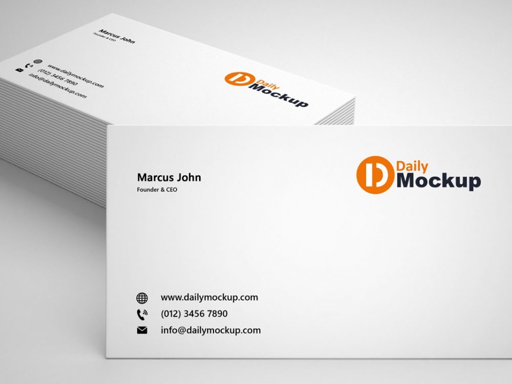 Download Free Business Card Photoshop Mockup 2020 - Daily Mockup