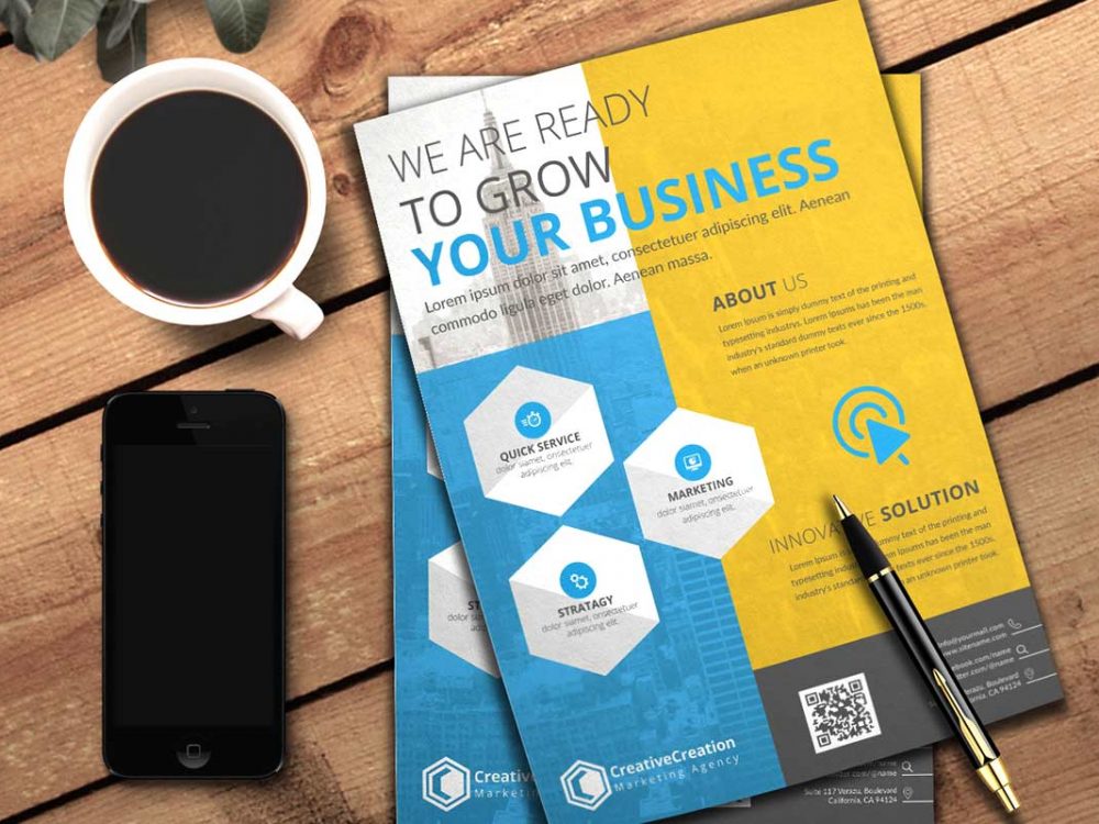 Download Free Business Flyer Mockup PSD 2021 - Daily Mockup