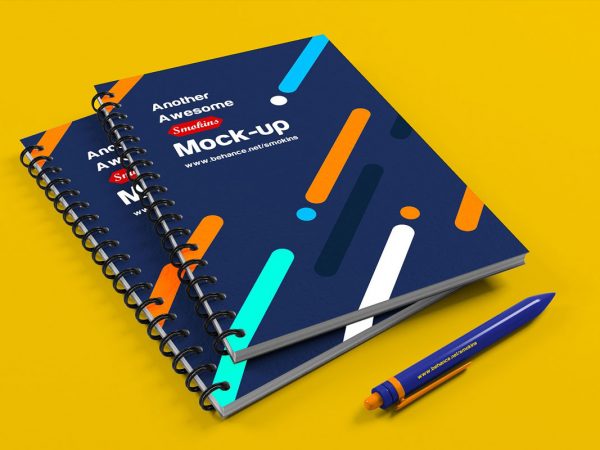Free Notebook PSD Mockup
