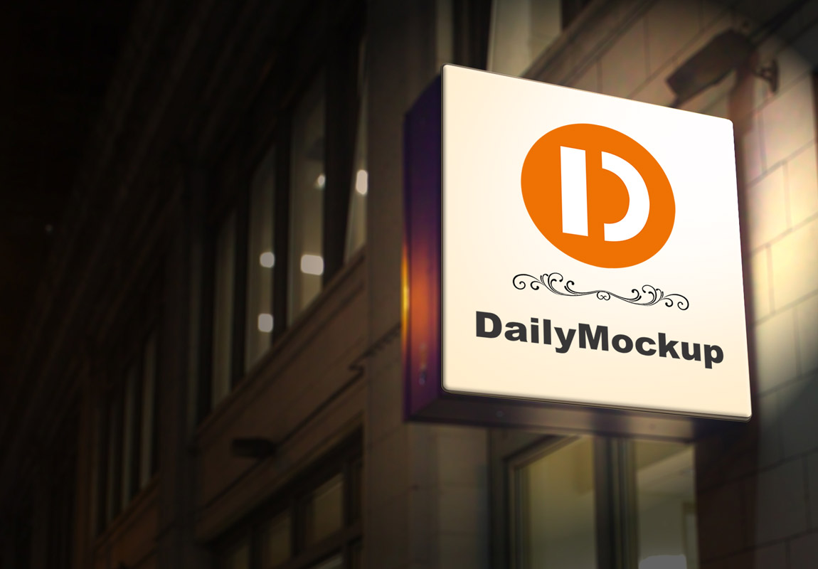 Download Free Signboard Mock Up Psd 2021 Daily Mockup