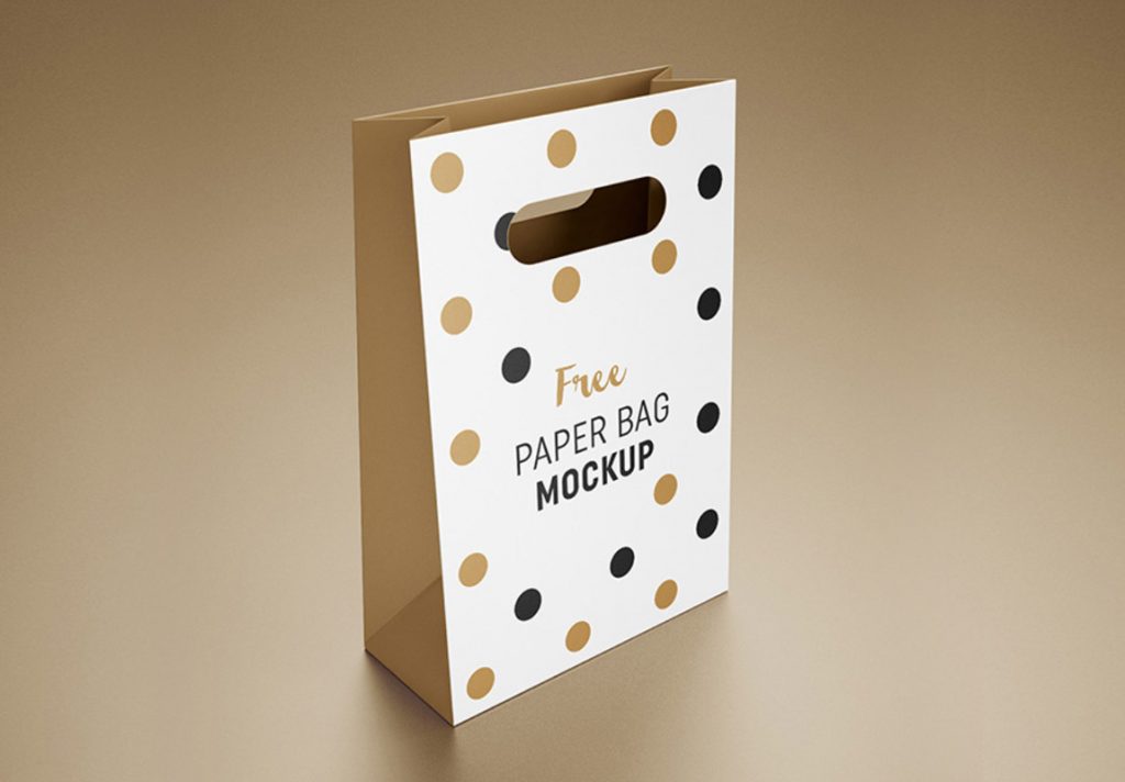 free paper bag mock-up