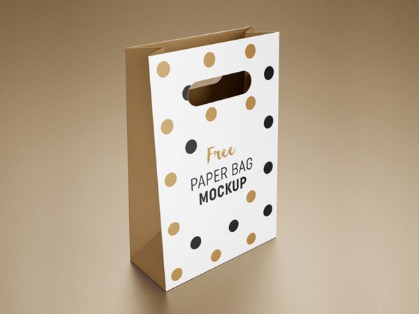 free paper bag mock-up