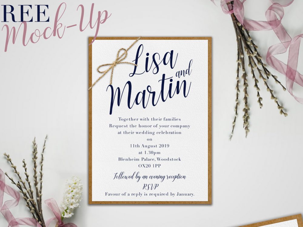 Free Wedding Invitation Mock-up