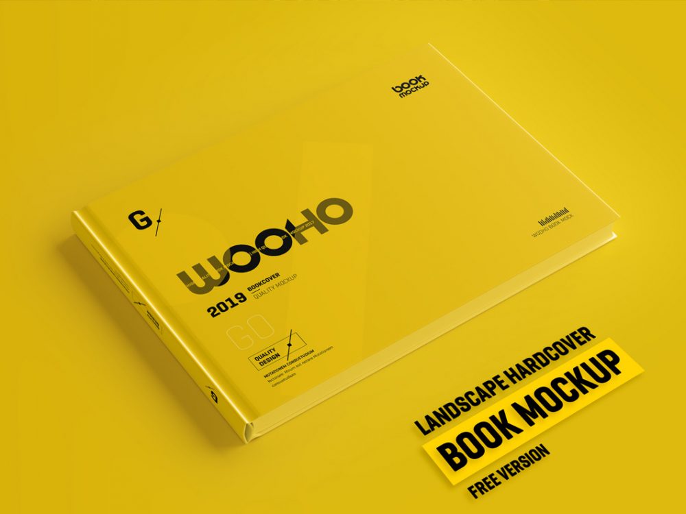 Free Hardcover Book PSD Mockup