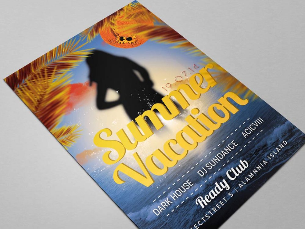 Vacation Free Flyer Mockup