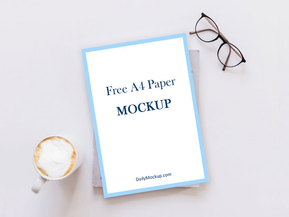 Download A4 Mockup Free PSD Template 2020 - Daily Mockup