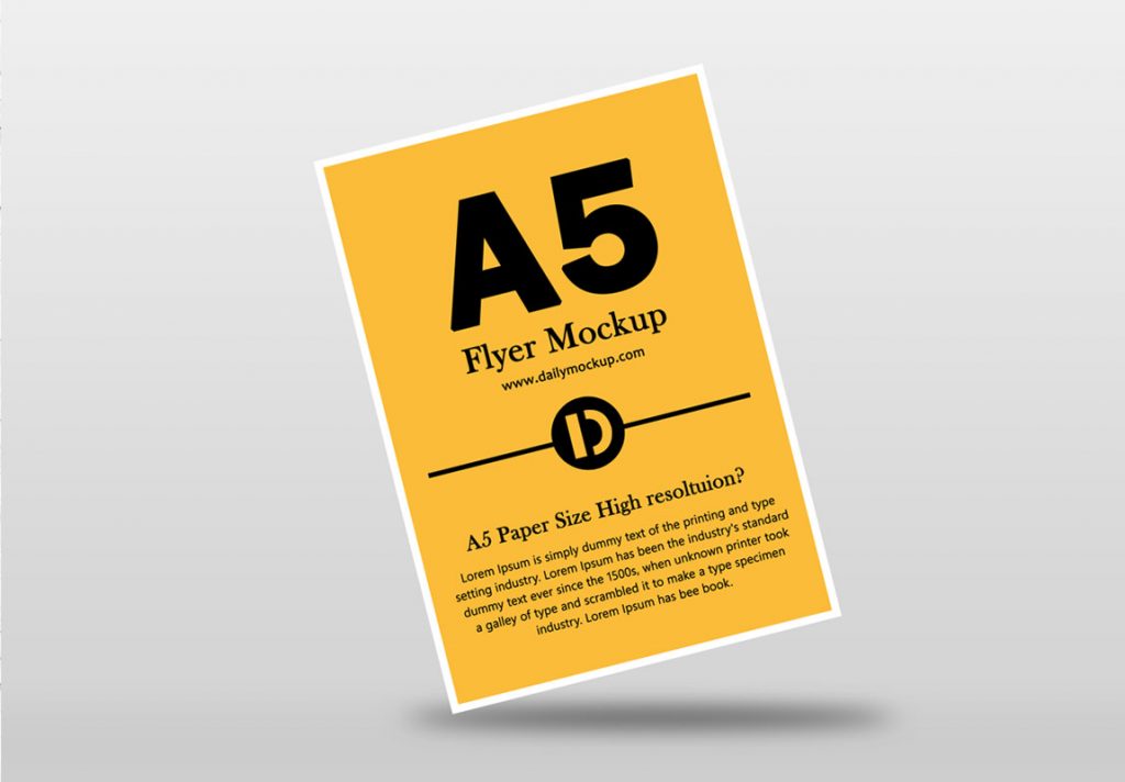 Download A5 Flyer Mockup Free Download 2020 Daily Mockup PSD Mockup Templates