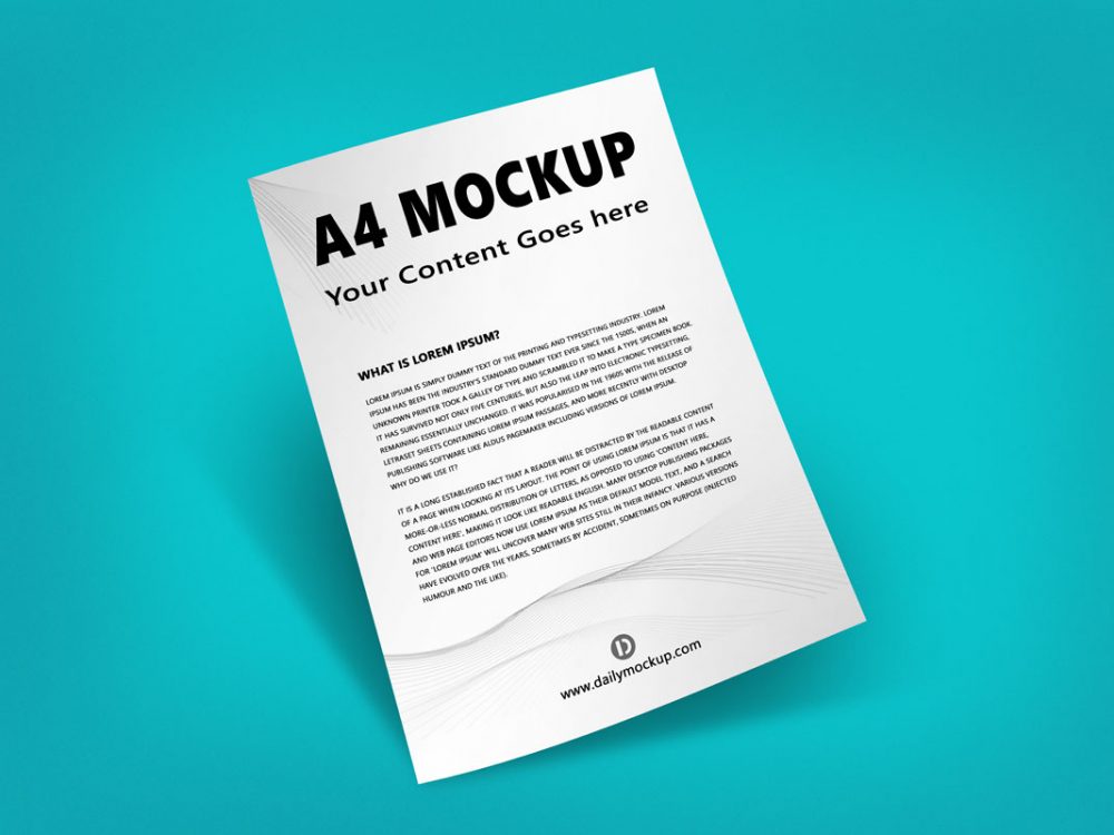 20 Best Free A4 Mockup Psd Templates 2021 Daily Mockup