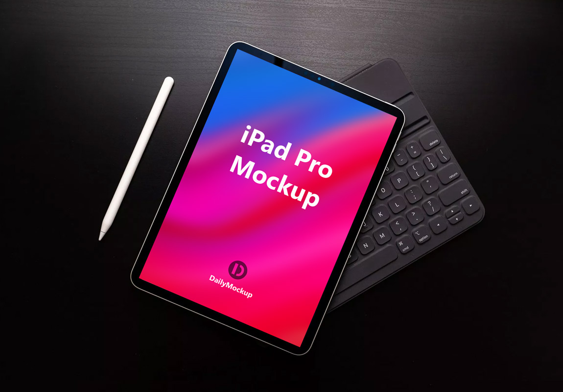 Download Free iPad Pro Mockup PSD Template 2020 - Daily Mockup PSD Mockup Templates
