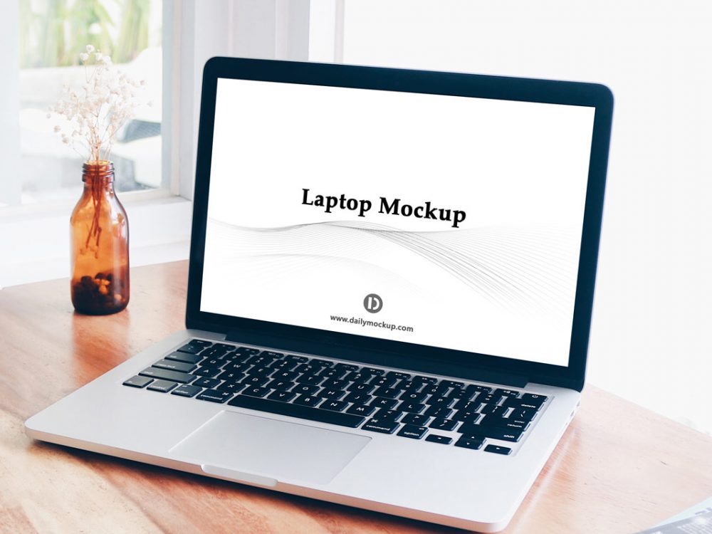 Laptop Mockup Free PSD File 2020 - Daily Mockup