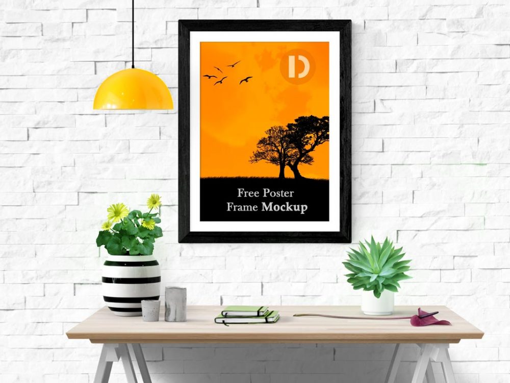 free poster frame mockup