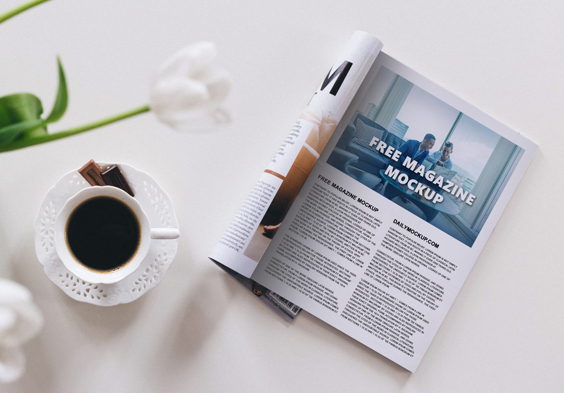 Free Magazine Mockup PSD 2020 - Daily Mockup