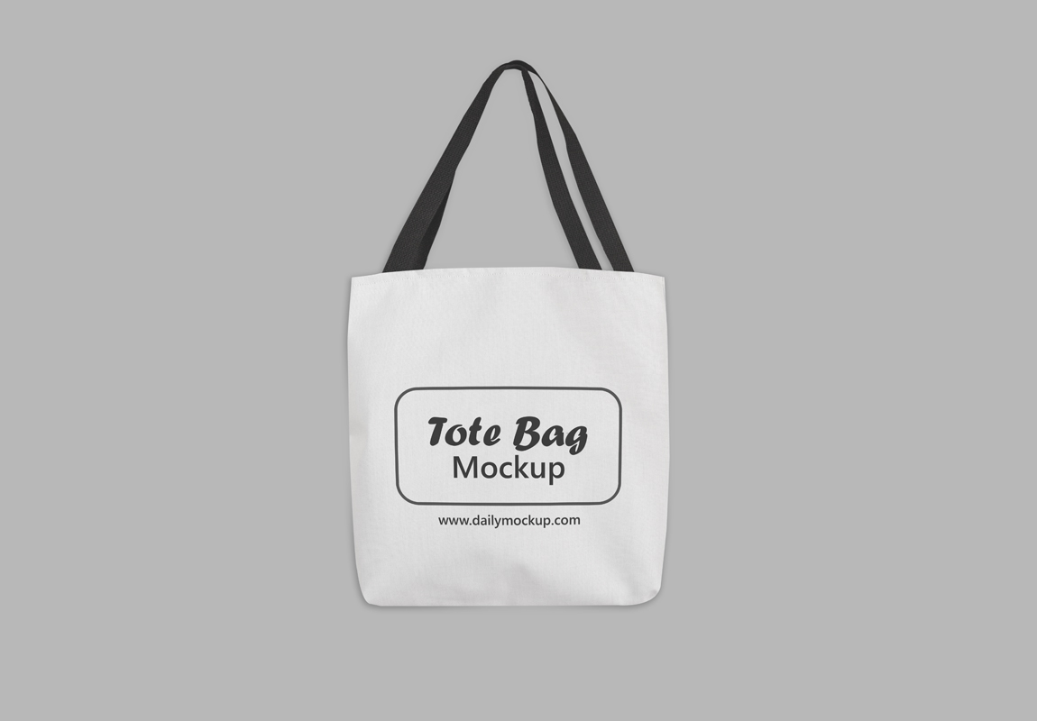 Free Black Tote Bag Mockup (PSD)