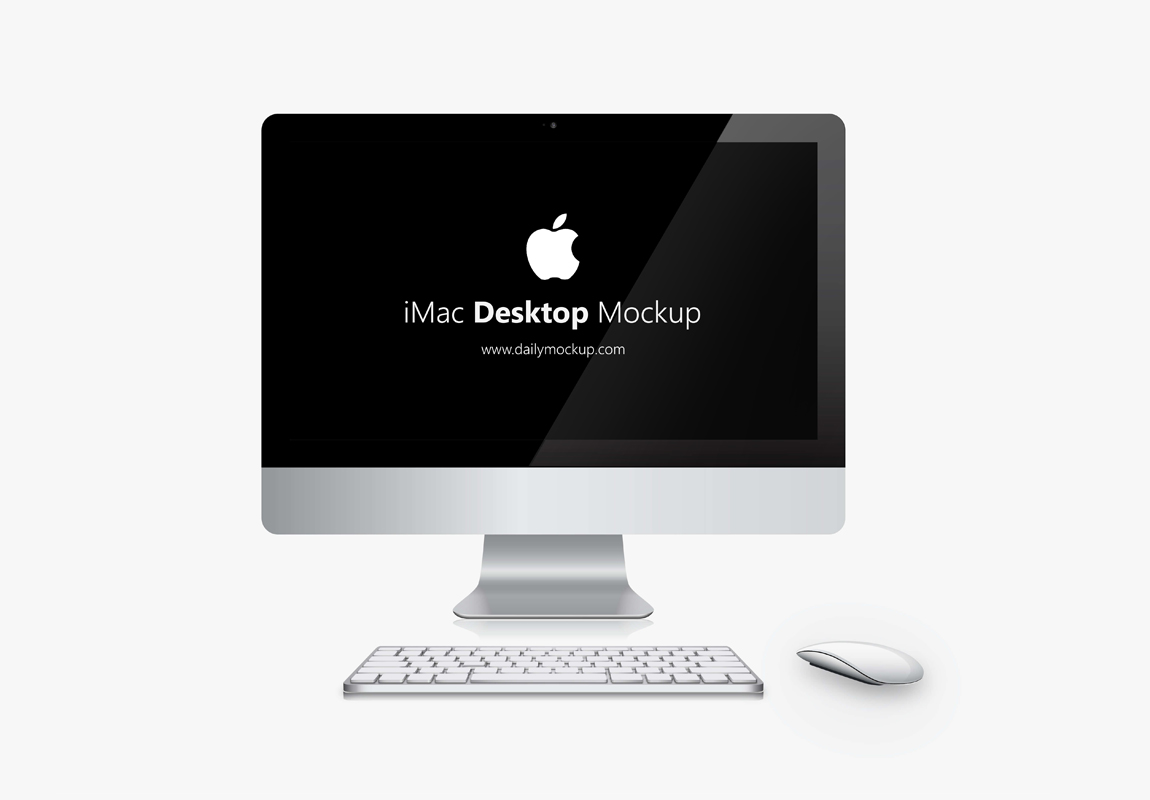 iMac Desktop Mockup Free PSD 2021 - Daily Mockup