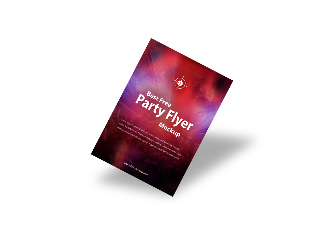 Download Free Party Flyer Mockup PSD Template 2020 - Daily Mockup