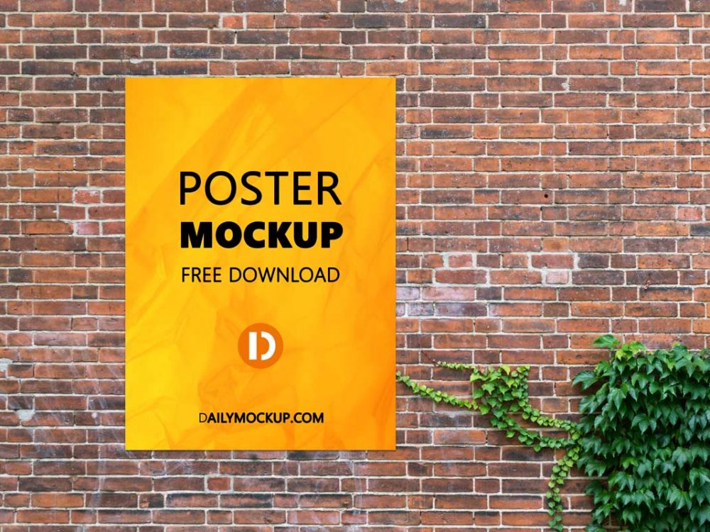 wall poster mockup