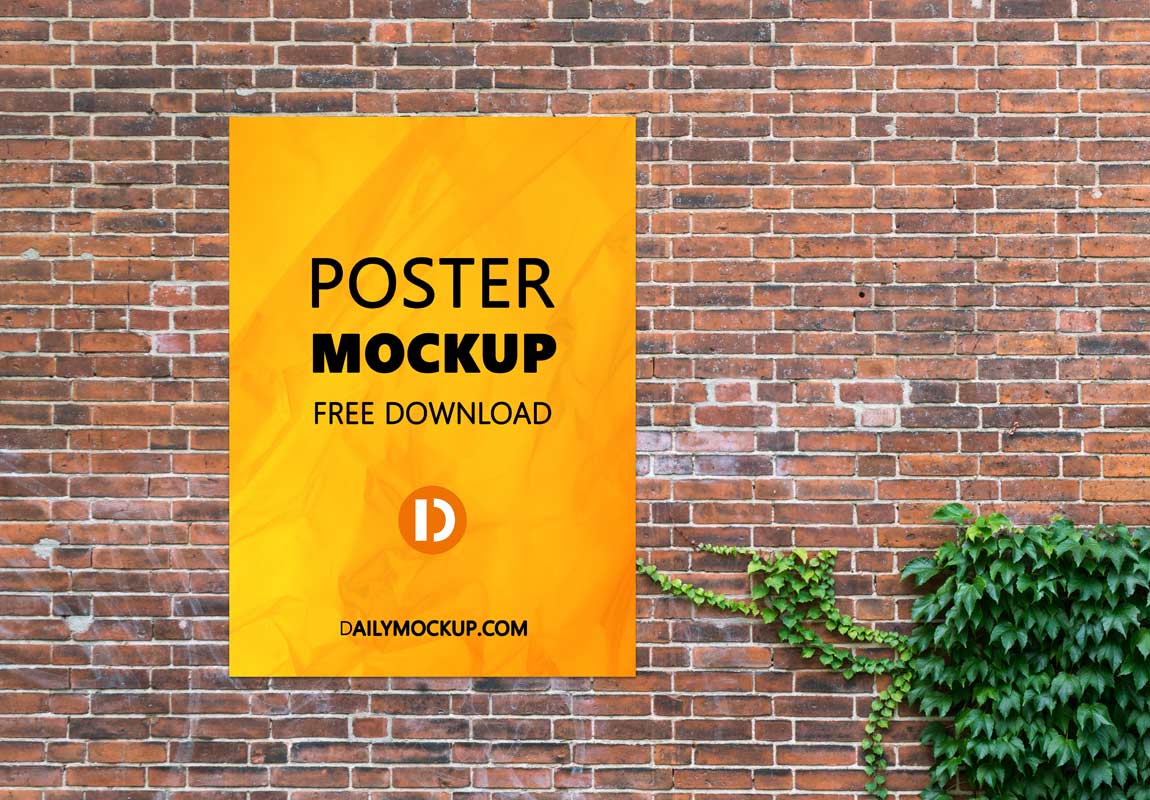 Download Wall Poster Mockup Free PSD 2021 - Daily Mockup