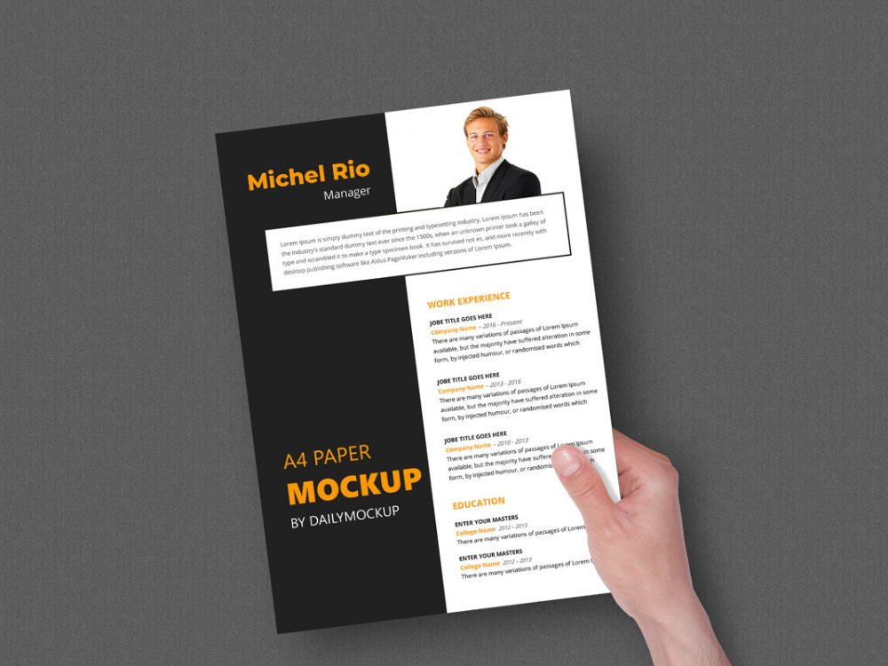 Download Hand Holding A4 Mockup Paper 2020 Daily Mockup Yellowimages Mockups